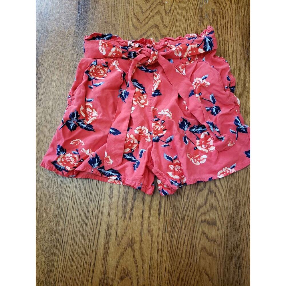 Justice paper bag floral shorts